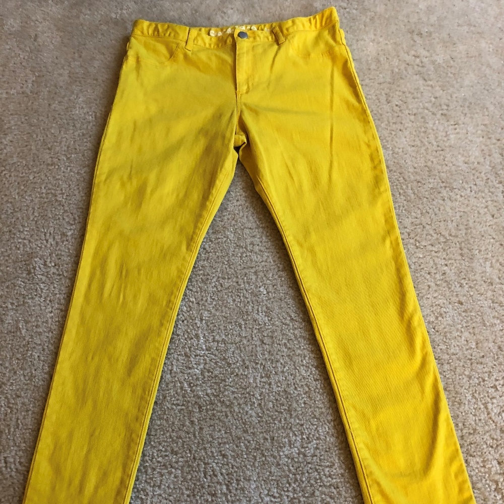 NWOT Gap 1969 Yellow Legging Jeans Girls 14 Plus
